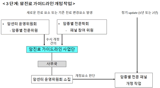 3단계 : 암진료 가이드라인 개정작업 프로세스