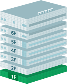 Reseach Institute Building image map. 1F