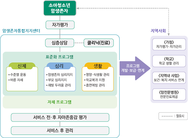 소아 청소년의 암생존자 통합지지 서비스 절차