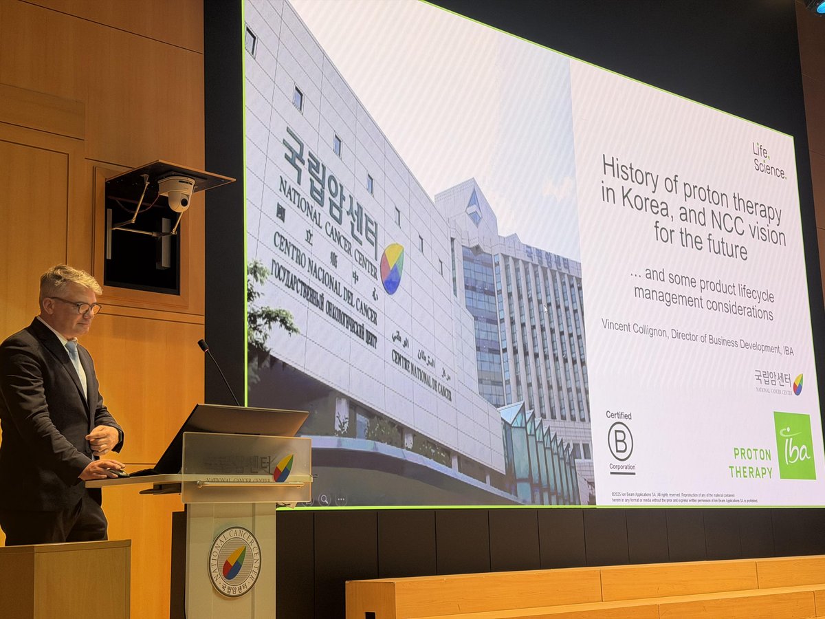 빈센트 콜리뇽 IBA 이사 발표: 한국 양성자치료의 역사와 국립암센터의 미래 비전