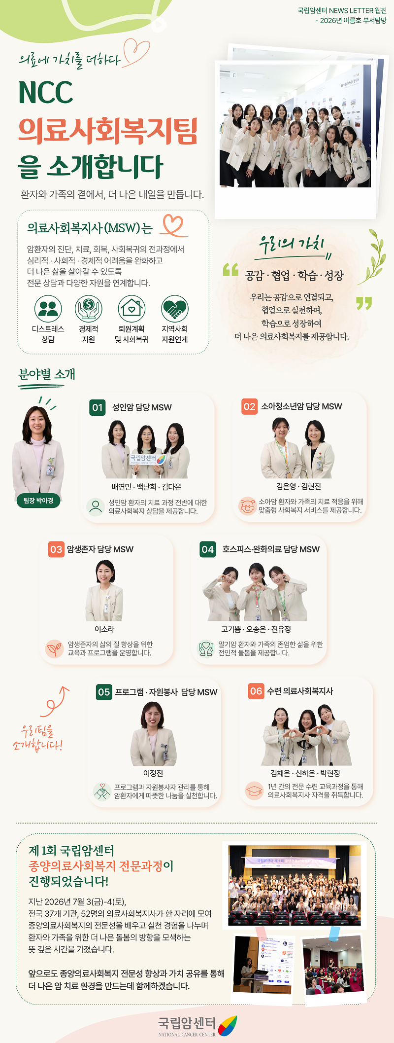의료사회복지팀 소개 인포그래픽